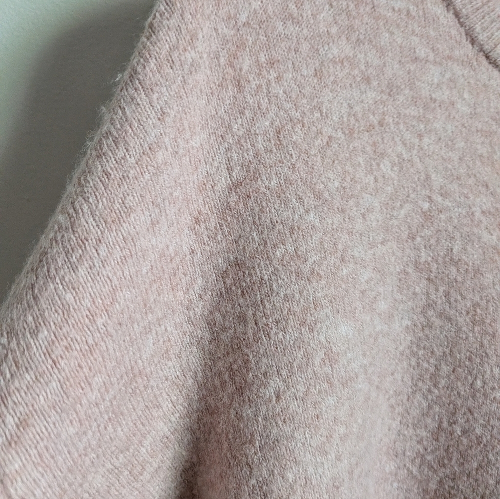 MADEWELL Cream Alpaca Puff Sleeves Dainty Knit Crewneck Sweater Size Large - Picture 3 of 12